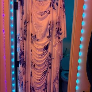 Floral Draped Maxi Dress